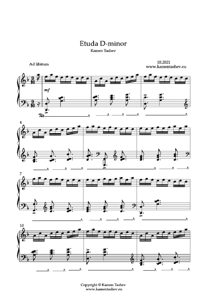 Etude D minor